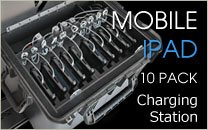 Mobile Multiple iPad Charging Station holds 10 iPads