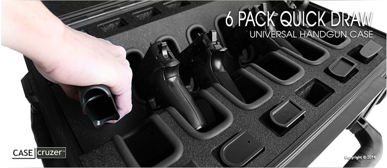 Universal Handgun Case 6 Pack