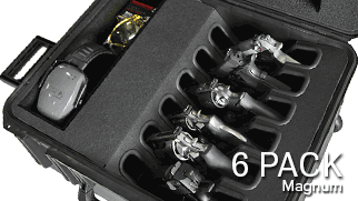 Magnum Shooting Range Handgun 6 Pack with Wheels