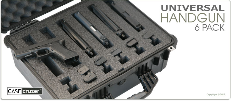 6 Pack Universal Hand Gun Case - GunCruzer