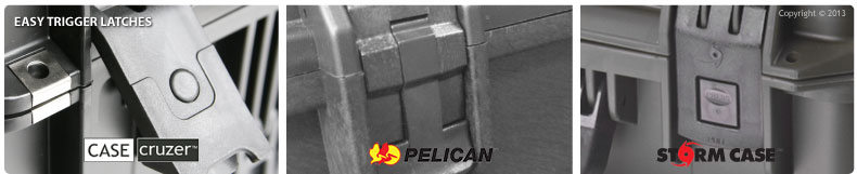 Compare Latches on Pelican Cases CaseCruzer and Storm