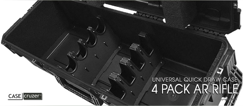 AR Rifle Gun Case 4 Pack Quick Draw