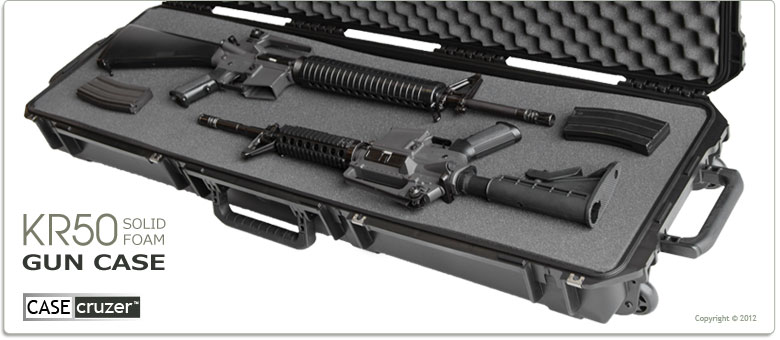 gun cases with solid foam layers
